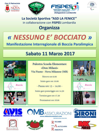 Boccia paralimpica: sabato 11 marzo, a Nova Milanese, la gara interregionale ...